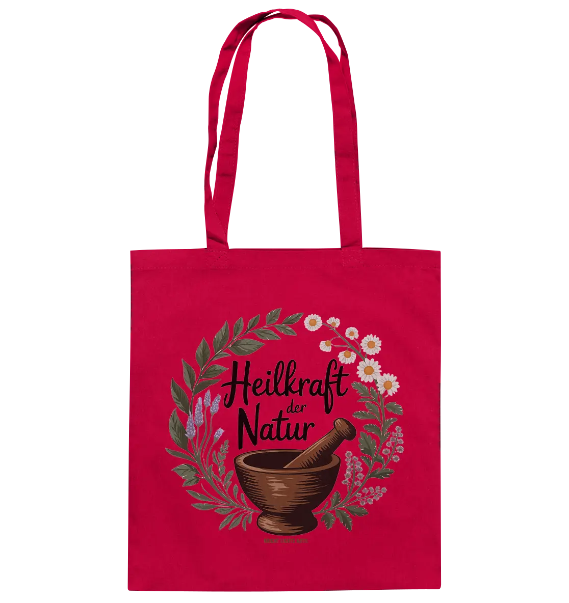 Heilkraft der Natur – Pflanzliches Logo - Baumwolltasche Bright Lights Arts