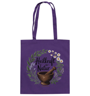 Heilkraft der Natur – Pflanzliches Logo - Baumwolltasche Bright Lights Arts