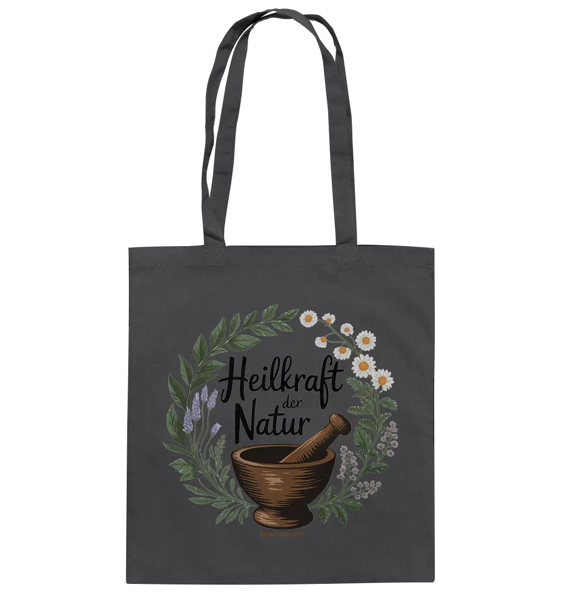Heilkraft der Natur – Pflanzliches Logo - Baumwolltasche Bright Lights Arts