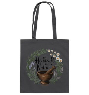 Heilkraft der Natur – Pflanzliches Logo - Baumwolltasche Bright Lights Arts