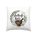 Heilkraft der Natur – Pflanzliches Logo - Kissen 40x40cm Bright Lights Arts