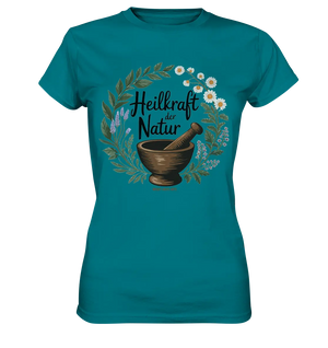 Heilkraft der Natur – Pflanzliches Logo - Ladies Premium Shirt Bright Lights Arts
