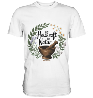 Heilkraft der Natur – Pflanzliches Logo - Premium Shirt Bright Lights Arts