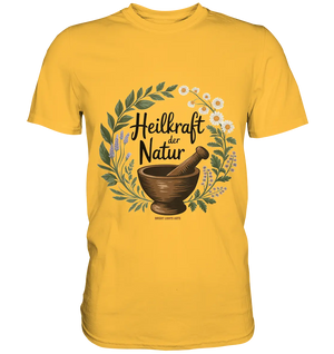 Heilkraft der Natur – Pflanzliches Logo - Premium Shirt Bright Lights Arts