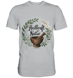 Heilkraft der Natur – Pflanzliches Logo - Premium Shirt Bright Lights Arts