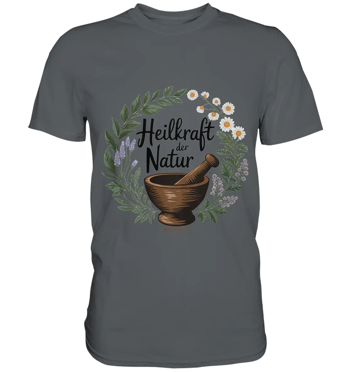 Heilkraft der Natur – Pflanzliches Logo - Premium Shirt Bright Lights Arts