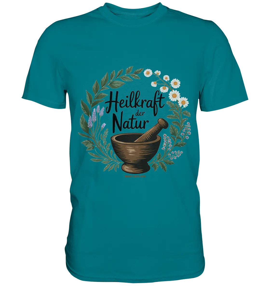 Heilkraft der Natur – Pflanzliches Logo - Premium Shirt Bright Lights Arts