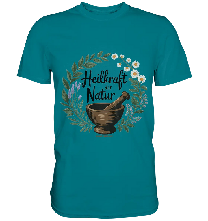 Heilkraft der Natur – Pflanzliches Logo - Premium Shirt Bright Lights Arts