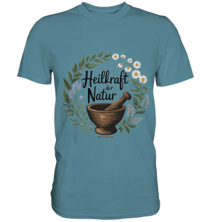 Heilkraft der Natur – Pflanzliches Logo - Premium Shirt Bright Lights Arts