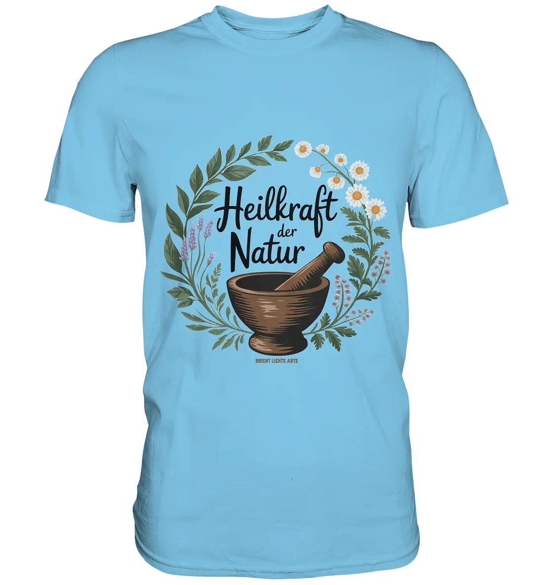 Heilkraft der Natur – Pflanzliches Logo - Premium Shirt Bright Lights Arts