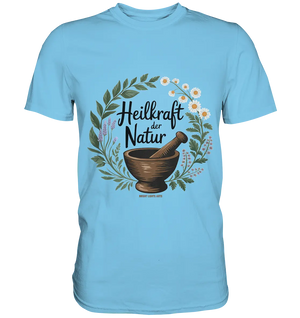 Heilkraft der Natur – Pflanzliches Logo - Premium Shirt Bright Lights Arts