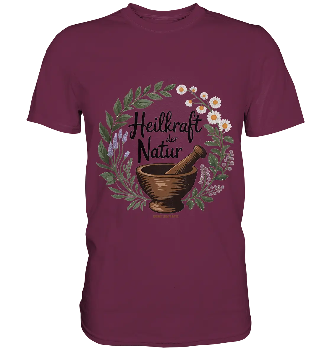 Heilkraft der Natur – Pflanzliches Logo - Premium Shirt Bright Lights Arts