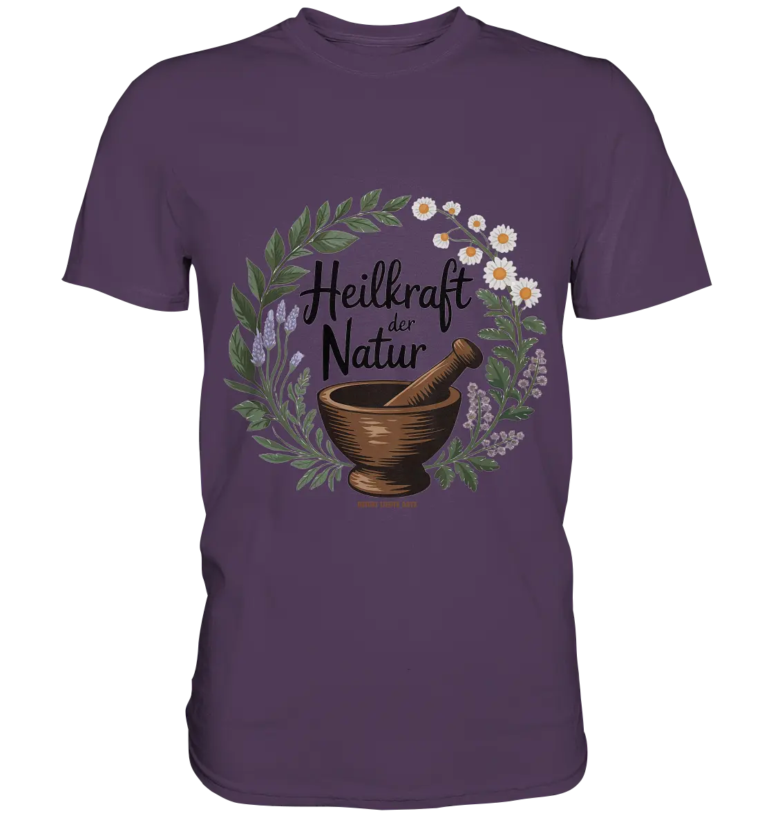 Heilkraft der Natur – Pflanzliches Logo - Premium Shirt Bright Lights Arts