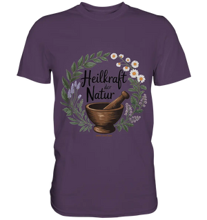 Heilkraft der Natur – Pflanzliches Logo - Premium Shirt Bright Lights Arts