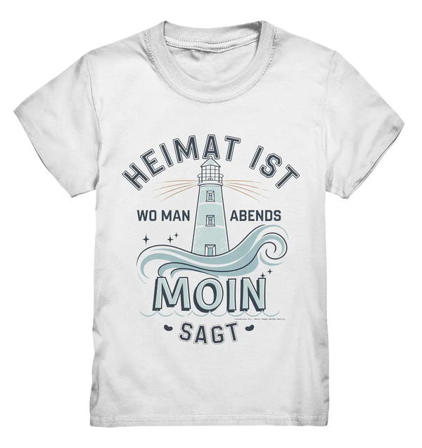 Heimat ist, wo man Moin sagt der Leuchtturm - Kids Premium Shirt Bright Lights Arts