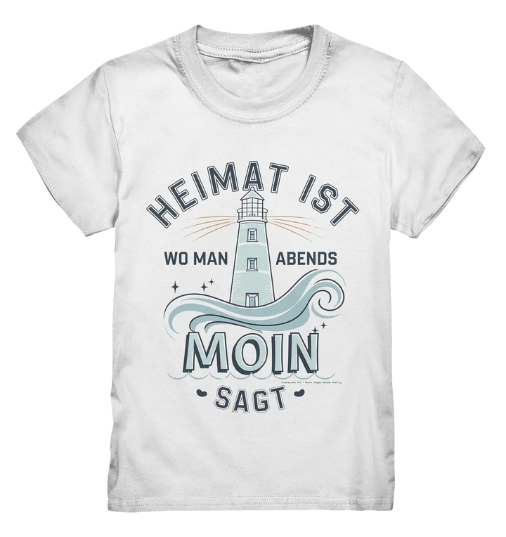 Heimat ist, wo man Moin sagt der Leuchtturm - Kids Premium Shirt Bright Lights Arts