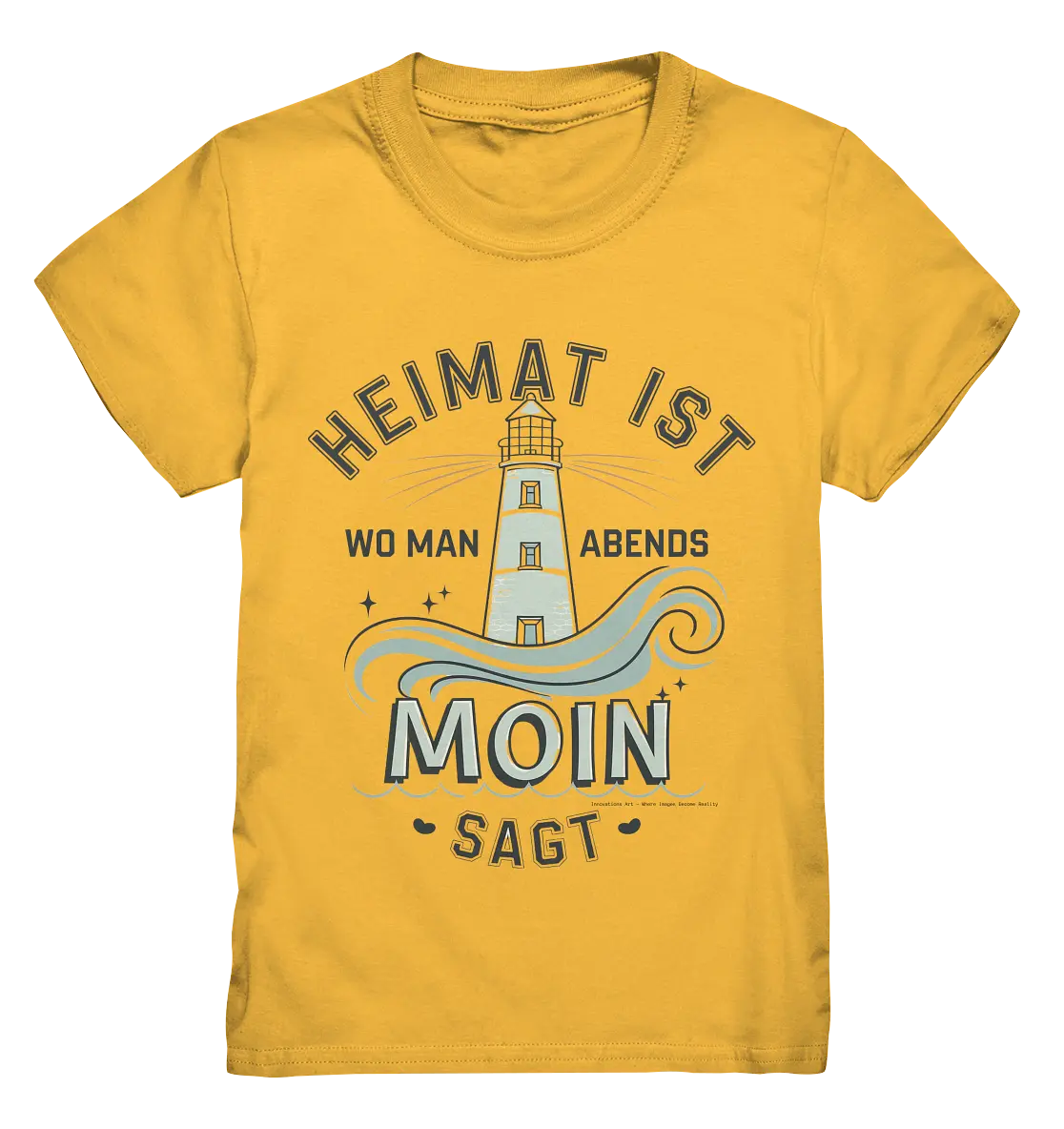 Heimat ist, wo man Moin sagt der Leuchtturm - Kids Premium Shirt Bright Lights Arts