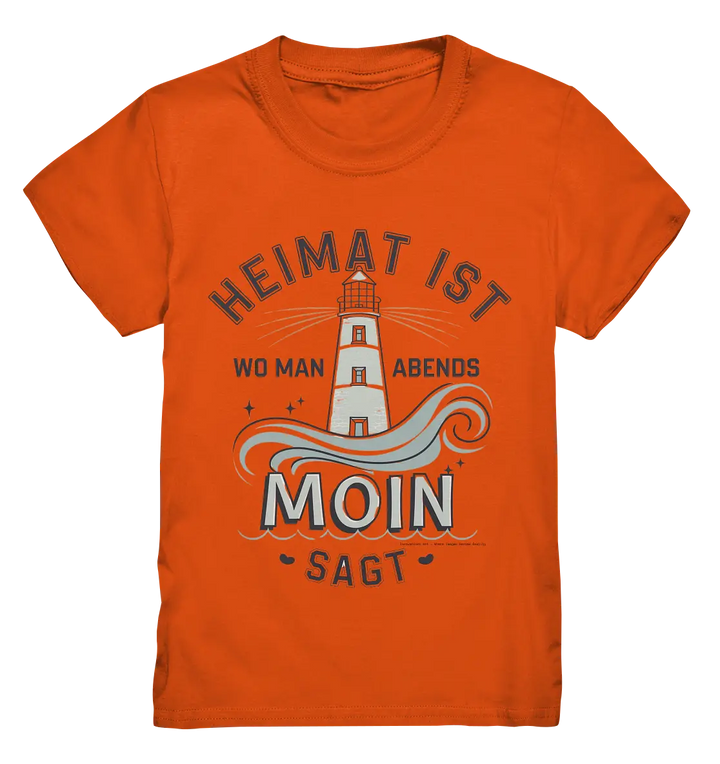 Heimat ist, wo man Moin sagt der Leuchtturm - Kids Premium Shirt Bright Lights Arts