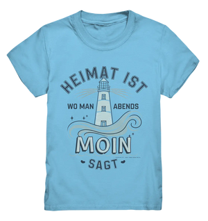Heimat ist, wo man Moin sagt der Leuchtturm - Kids Premium Shirt Bright Lights Arts