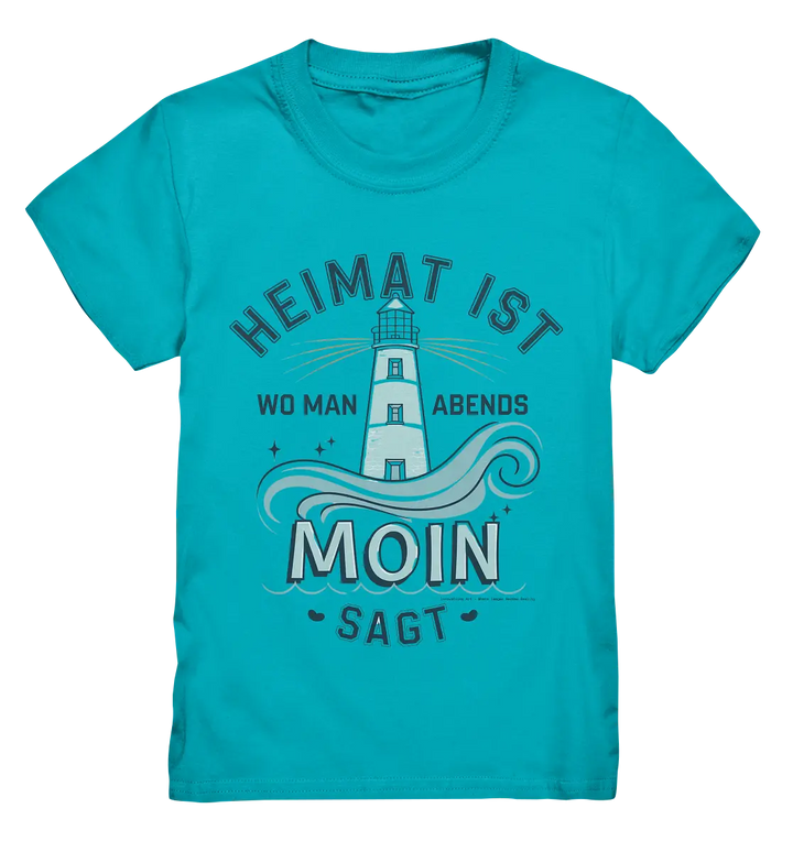 Heimat ist, wo man Moin sagt der Leuchtturm - Kids Premium Shirt Bright Lights Arts