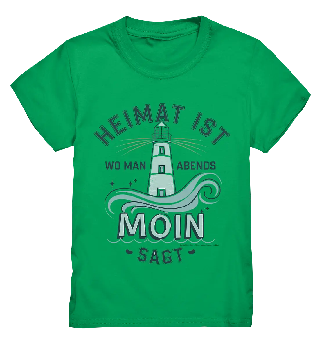 Heimat ist, wo man Moin sagt der Leuchtturm - Kids Premium Shirt Bright Lights Arts