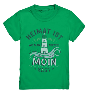 Heimat ist, wo man Moin sagt der Leuchtturm - Kids Premium Shirt Bright Lights Arts