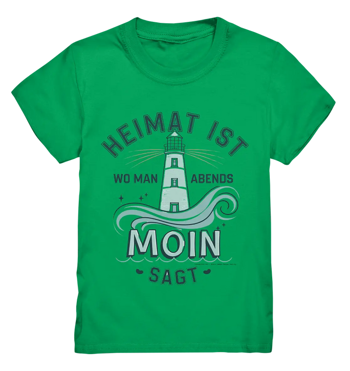 Heimat ist, wo man Moin sagt der Leuchtturm - Kids Premium Shirt Bright Lights Arts