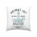Heimat ist, wo man Moin sagt der Leuchtturm - Kissen 40x40cm Bright Lights Arts