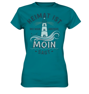 Heimat ist, wo man Moin sagt der Leuchtturm - Ladies Premium Shirt Bright Lights Arts