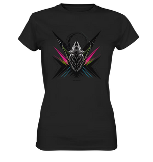 Heulender Wolf – Geometrisches Kunstwerk - Ladies Premium Shirt Bright Lights Arts