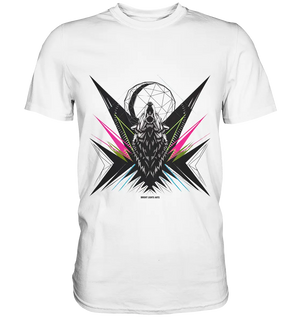 Heulender Wolf – Geometrisches Kunstwerk - Premium Shirt Bright Lights Arts