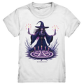 Hexen Illustration mit lila Kerzen und Pentagramm - Kids Premium Shirt Bright Lights Arts
