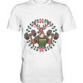 Hirsch mit Weihnachtspullover & Hanteln - Premium Shirt Bright Lights Arts