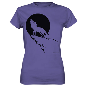 Howlender Wolf vor dunklem Mond - Ladies Premium Shirt Bright Lights Arts