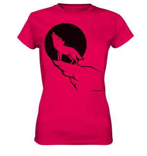 Howlender Wolf vor dunklem Mond - Ladies Premium Shirt Bright Lights Arts