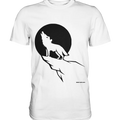 Howlender Wolf vor dunklem Mond - Premium Shirt Bright Lights Arts