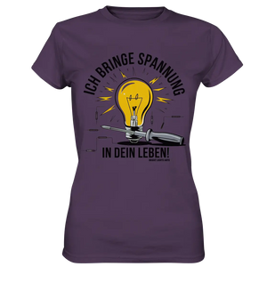 ICH BRINGE SPANNUNG IN DEIN LEBEN - Ladies Premium Shirt Bright Lights Arts