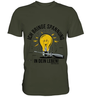 ICH BRINGE SPANNUNG IN DEIN LEBEN - Premium Shirt Bright Lights Arts