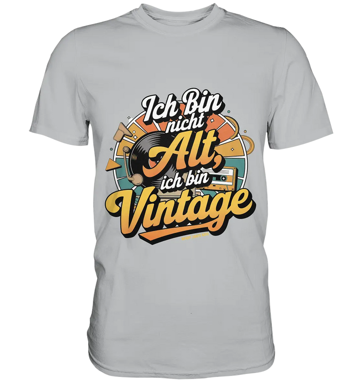 Ich bin nicht Alt, ich bin Vintage – Retro-Statement - Premium Shirt Bright Lights Arts