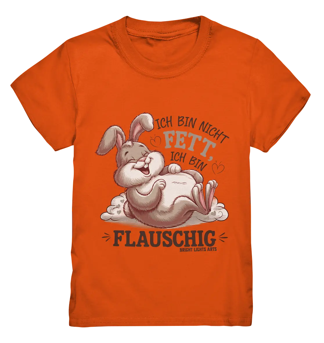 Ich bin nicht fett ich bin flauschig Hase - Kids Premium Shirt Bright Lights Arts