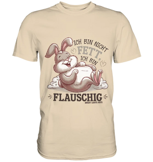 Ich bin nicht fett ich bin flauschig Hase - Premium Shirt Bright Lights Arts