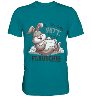 Ich bin nicht fett ich bin flauschig Hase - Premium Shirt Bright Lights Arts
