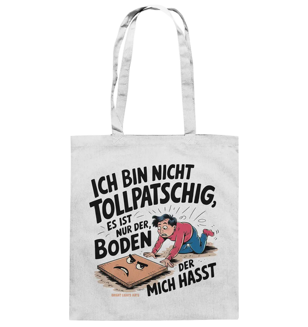 Ich bin nicht tollpatschig - Baumwolltasche Bright Lights Arts