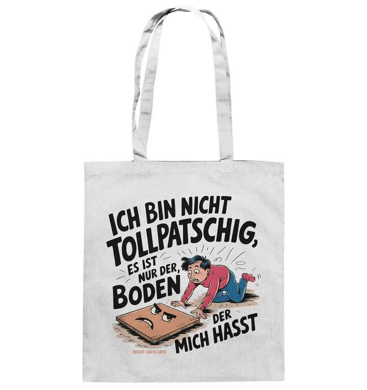 Ich bin nicht tollpatschig - Baumwolltasche Bright Lights Arts
