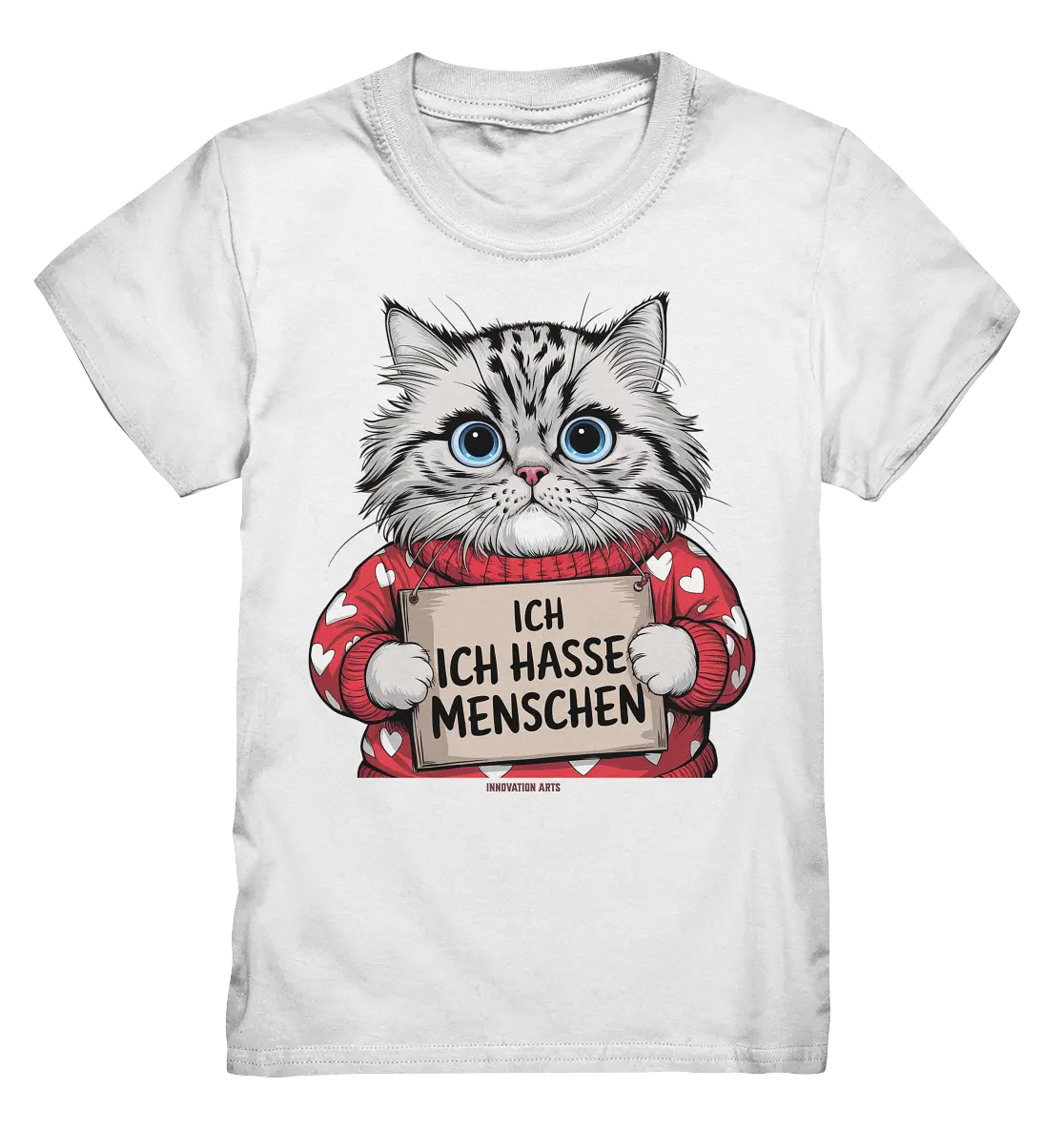 Ich hasse Menschen bunte Katze - Kids Premium Shirt Bright Lights Arts