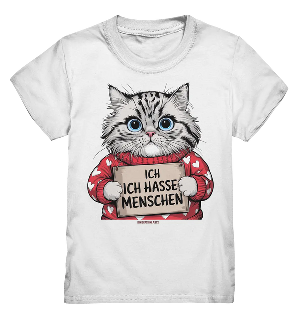 Ich hasse Menschen bunte Katze - Kids Premium Shirt Bright Lights Arts