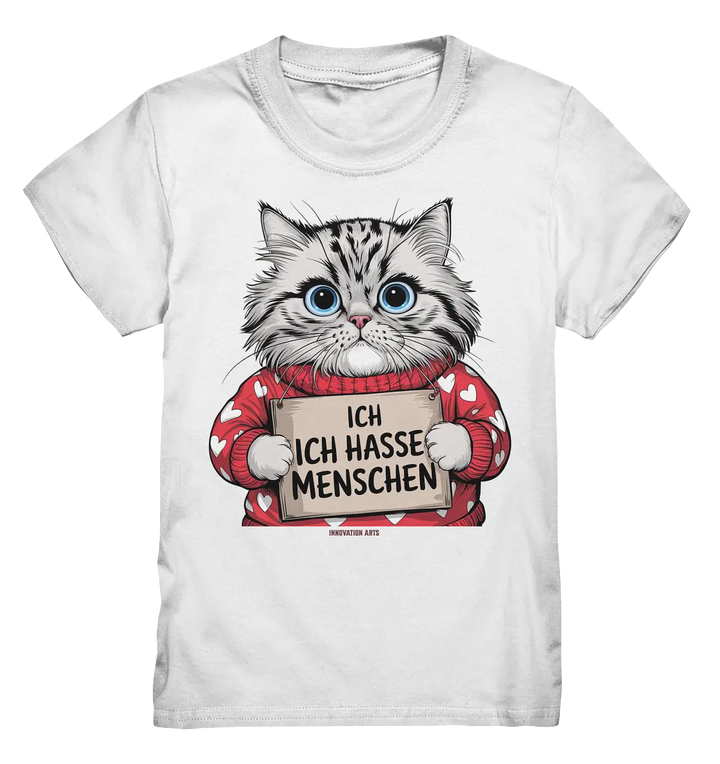 Ich hasse Menschen bunte Katze - Kids Premium Shirt Bright Lights Arts