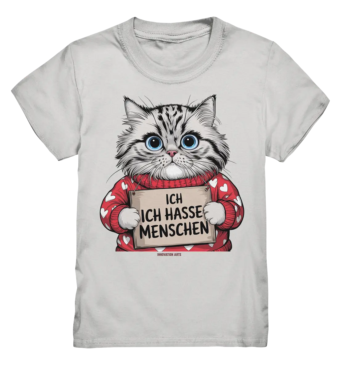 Ich hasse Menschen bunte Katze - Kids Premium Shirt Bright Lights Arts