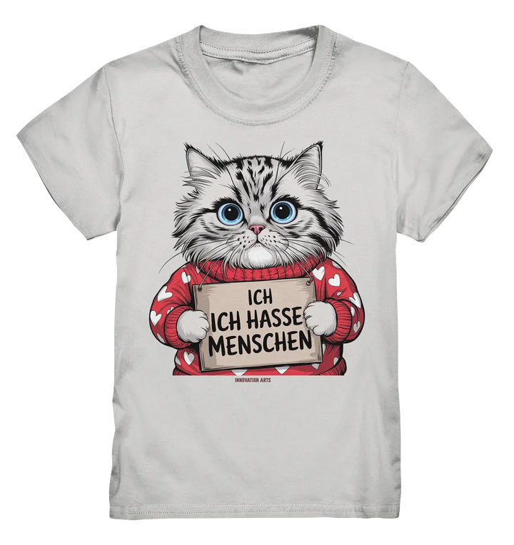 Ich hasse Menschen bunte Katze - Kids Premium Shirt Bright Lights Arts