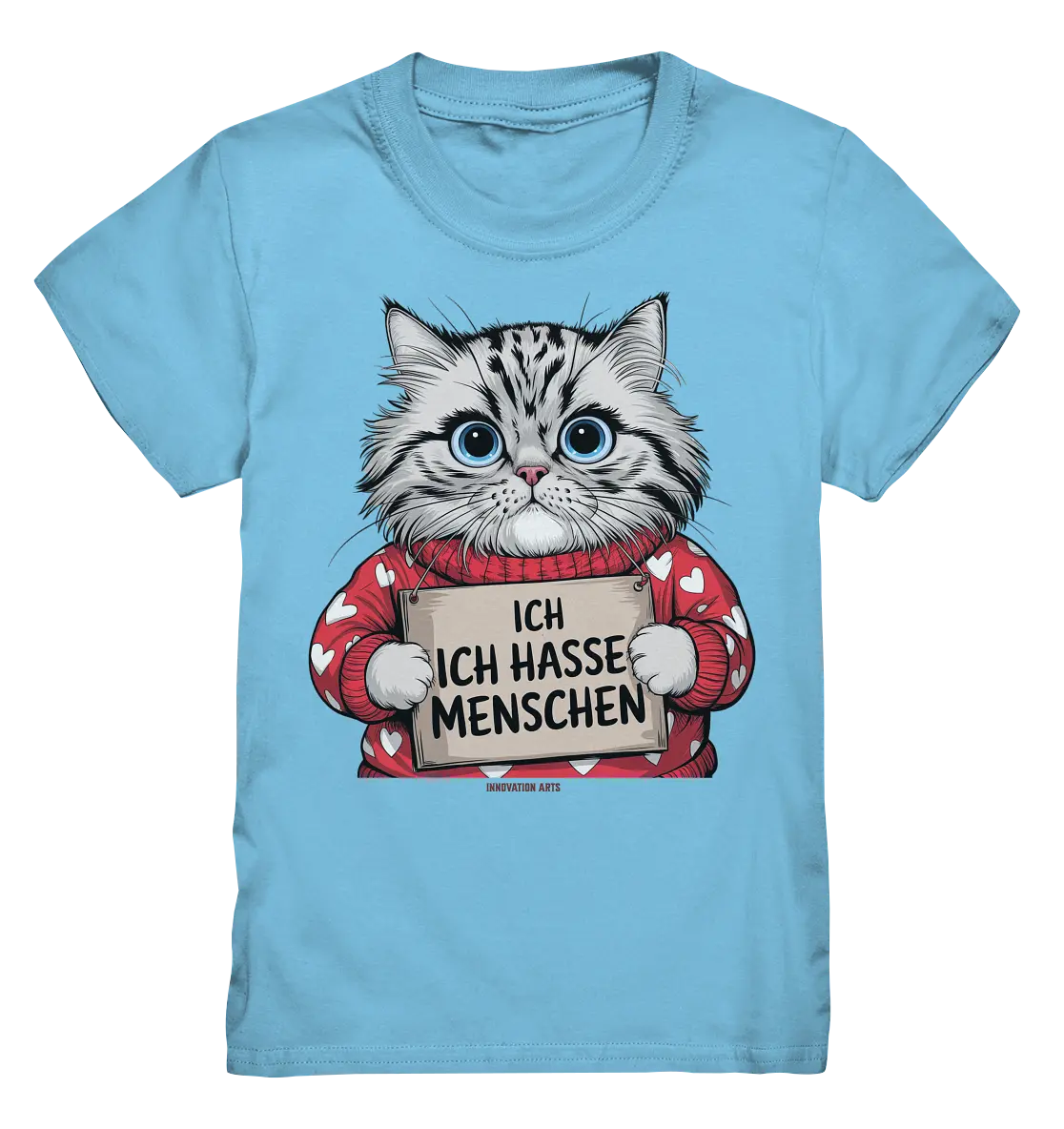 Ich hasse Menschen bunte Katze - Kids Premium Shirt Bright Lights Arts